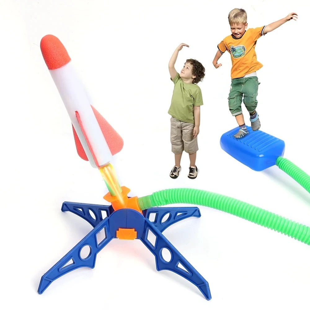 1 PCS 공기 구동 로켓 발사기 어린이 야외 발 펌프 - Outdoor Adventure Games 리뷰 및 가격
