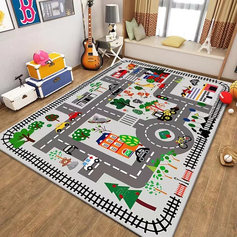알록달록한 어린이 도시 지도 놀이 매트 카펫 도로 교통 - Outdoor Adventure Toys For Kids 리뷰 및 가격